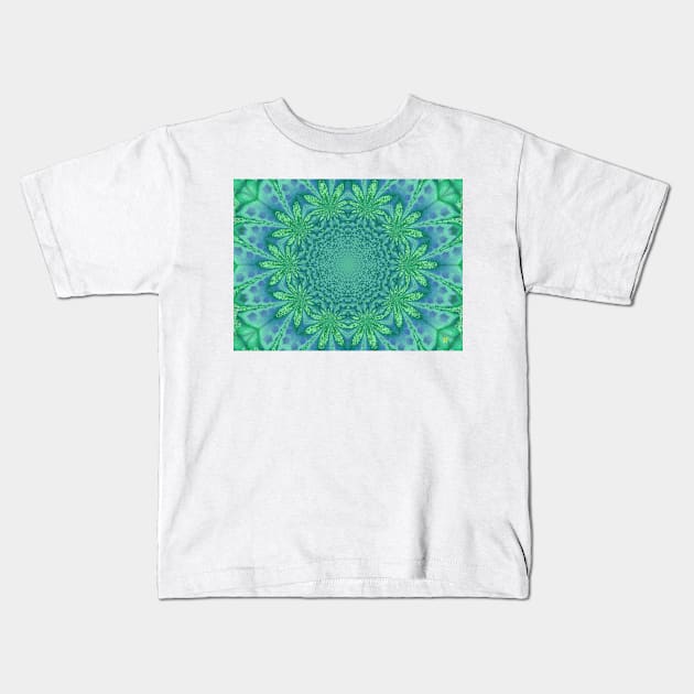 Clover Mandala Kids T-Shirt by Edward L. Anderson 